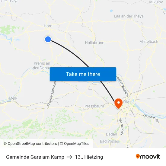 Gemeinde Gars am Kamp to 13., Hietzing map