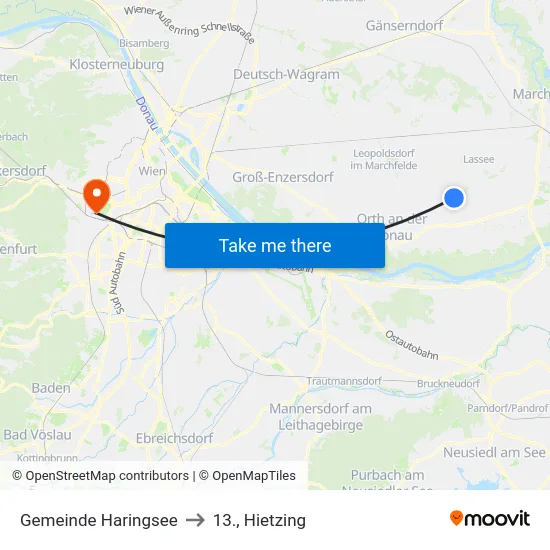 Gemeinde Haringsee to 13., Hietzing map