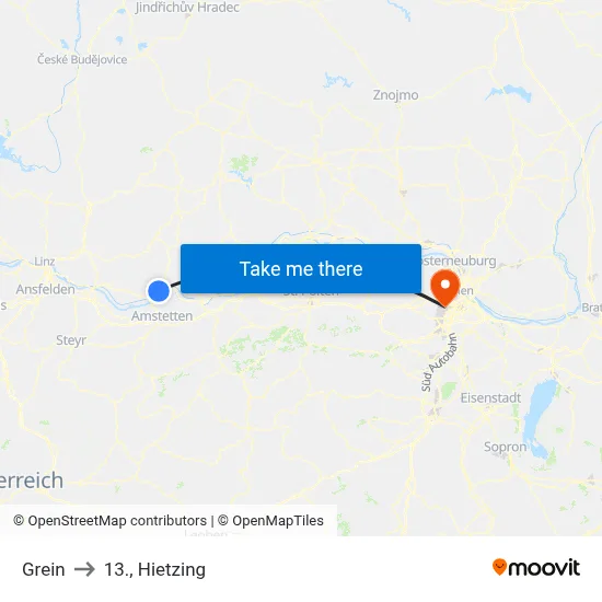 Grein to 13., Hietzing map