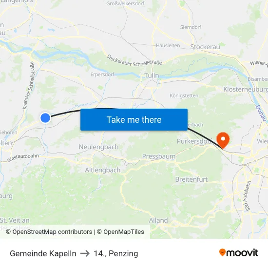 Gemeinde Kapelln to 14., Penzing map