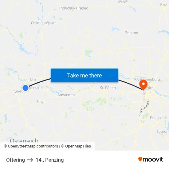 Oftering to 14., Penzing map
