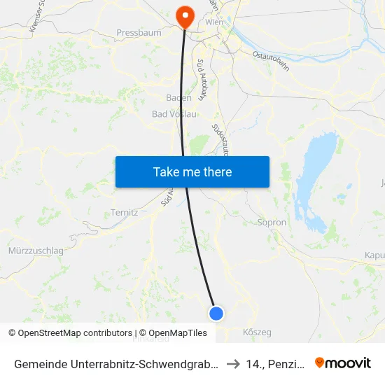 Gemeinde Unterrabnitz-Schwendgraben to 14., Penzing map