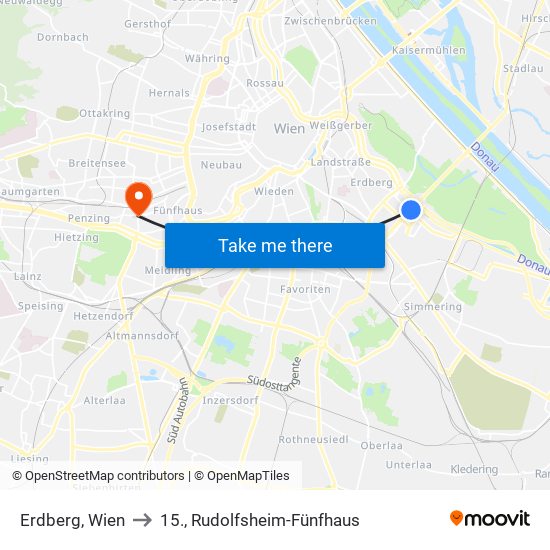 Erdberg, Wien to 15., Rudolfsheim-Fünfhaus map