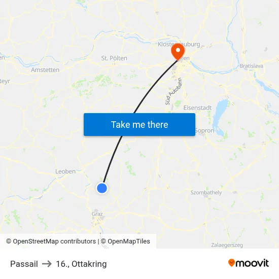 Passail to 16., Ottakring map