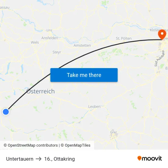 Untertauern to 16., Ottakring map
