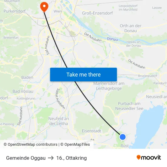 Gemeinde Oggau to 16., Ottakring map