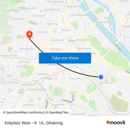 Enkplatz, Wien to 16., Ottakring map