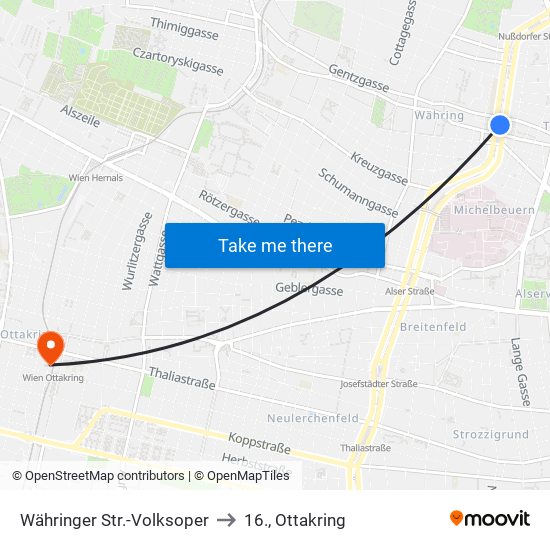 Währinger Str.-Volksoper to 16., Ottakring map