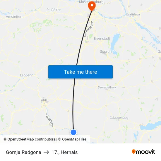 Gornja Radgona to 17., Hernals map