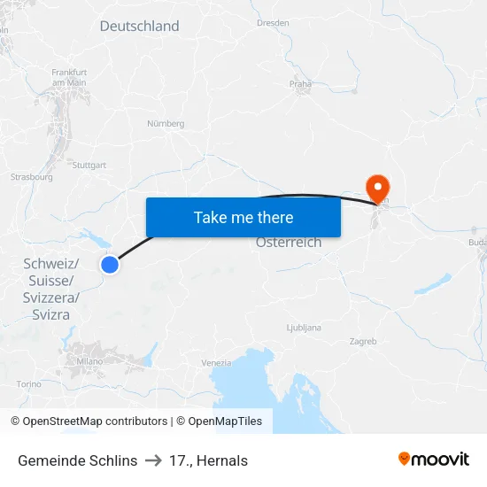 Gemeinde Schlins to 17., Hernals map