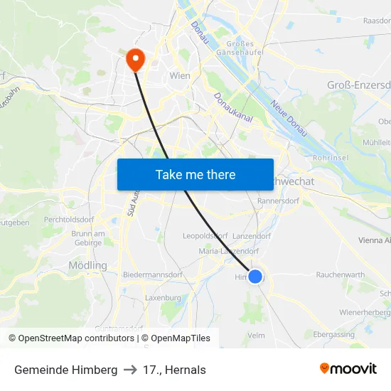 Gemeinde Himberg to 17., Hernals map