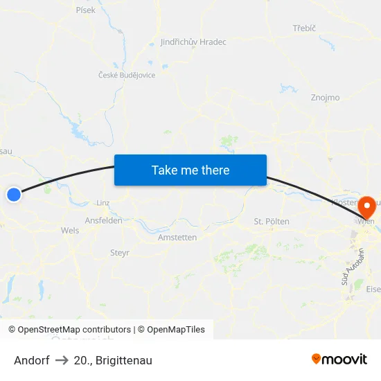 Andorf to 20., Brigittenau map