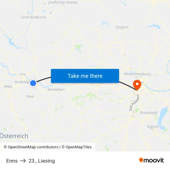 Enns to 23., Liesing map