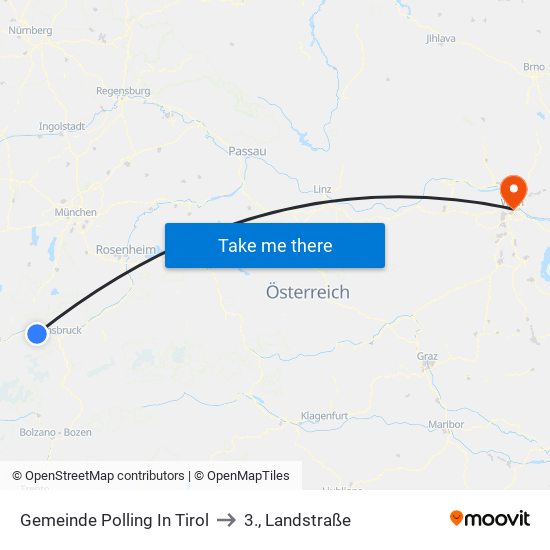 Gemeinde Polling In Tirol to 3., Landstraße map