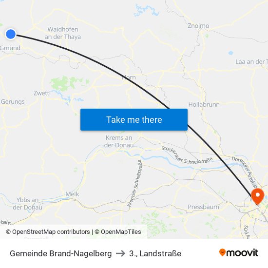 Gemeinde Brand-Nagelberg to 3., Landstraße map