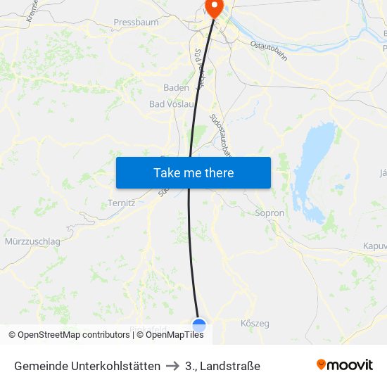 Gemeinde Unterkohlstätten to 3., Landstraße map