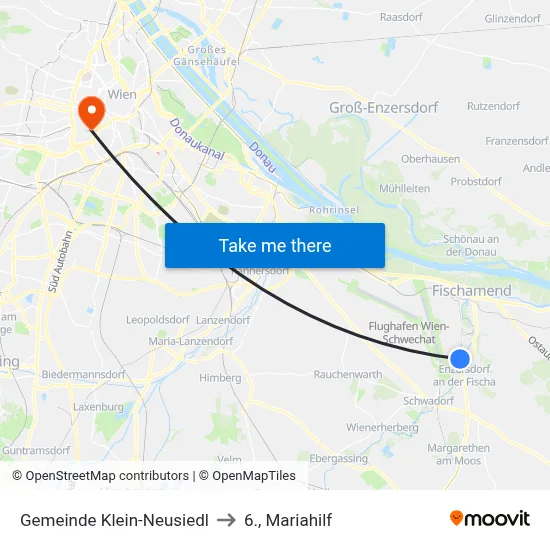 Gemeinde Klein-Neusiedl to 6., Mariahilf map