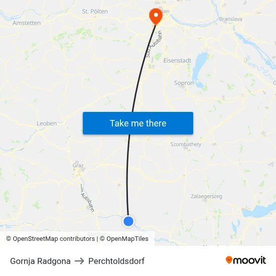 Gornja Radgona to Perchtoldsdorf map