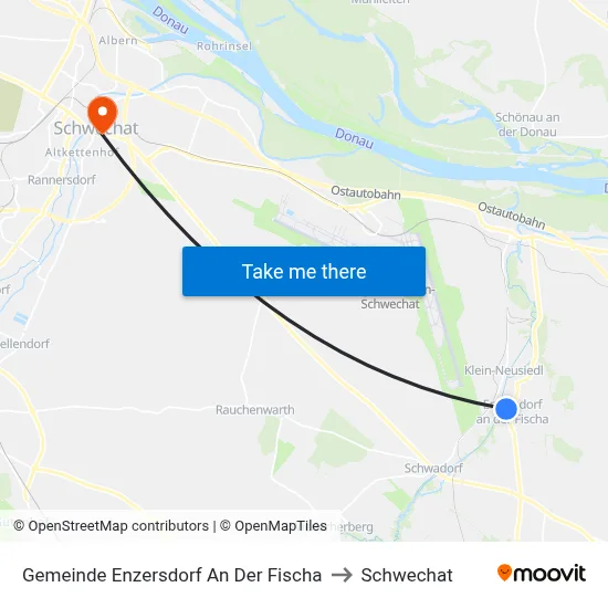Gemeinde Enzersdorf An Der Fischa to Schwechat map
