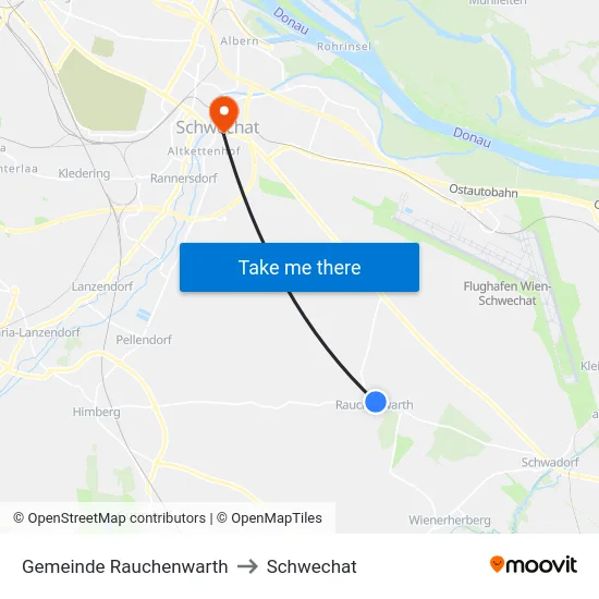 Gemeinde Rauchenwarth to Schwechat map