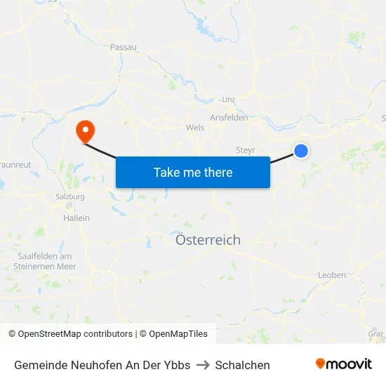 Gemeinde Neuhofen An Der Ybbs to Schalchen map