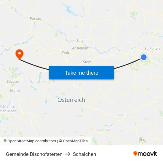 Gemeinde Bischofstetten to Schalchen map