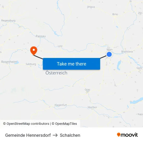 Gemeinde Hennersdorf to Schalchen map