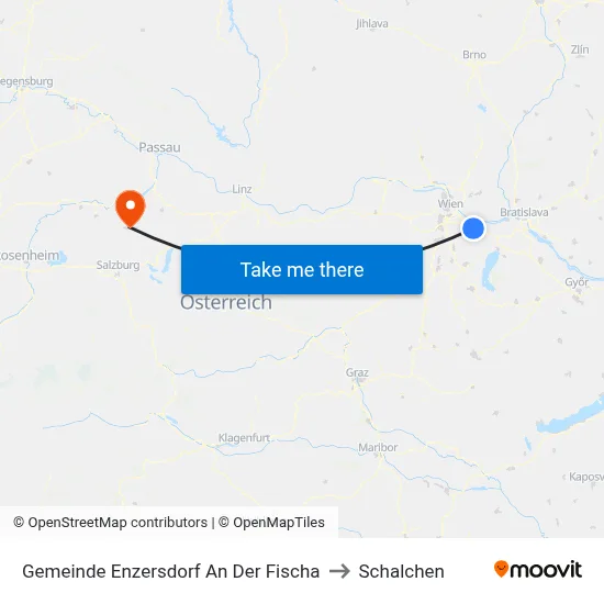 Gemeinde Enzersdorf An Der Fischa to Schalchen map