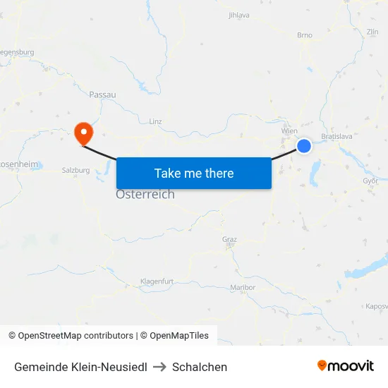 Gemeinde Klein-Neusiedl to Schalchen map