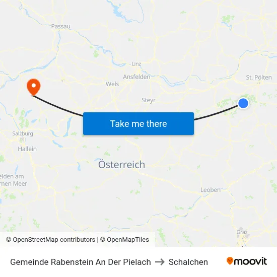 Gemeinde Rabenstein An Der Pielach to Schalchen map
