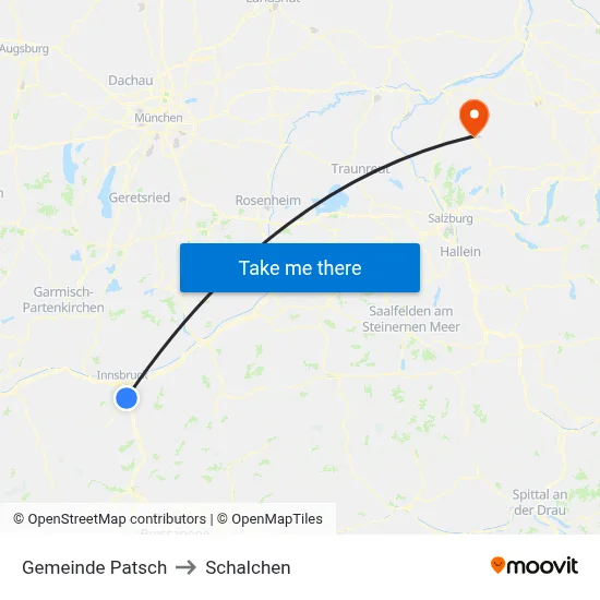 Gemeinde Patsch to Schalchen map