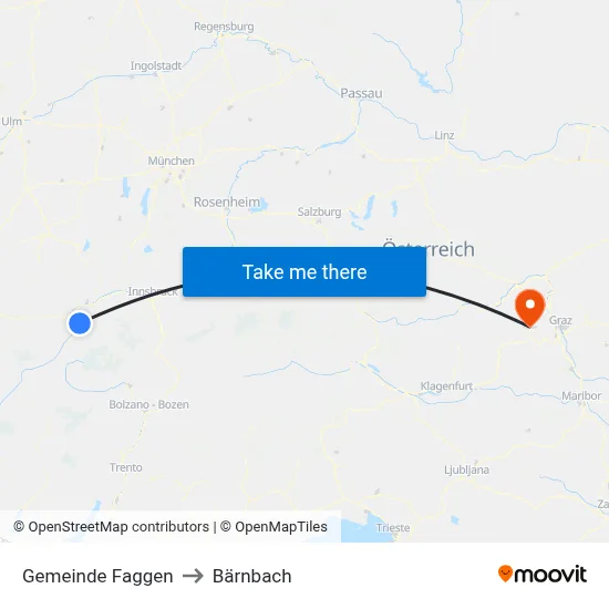 Gemeinde Faggen to Bärnbach map
