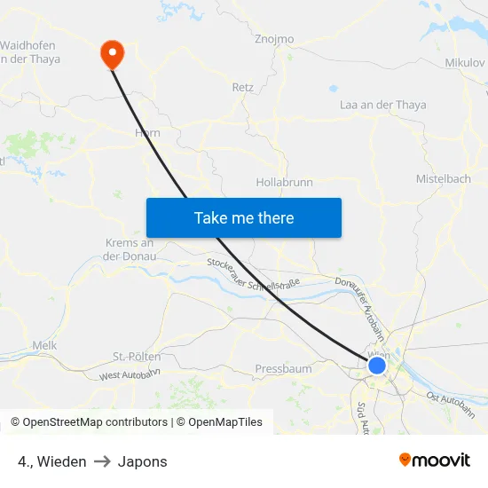 4., Wieden to Japons map