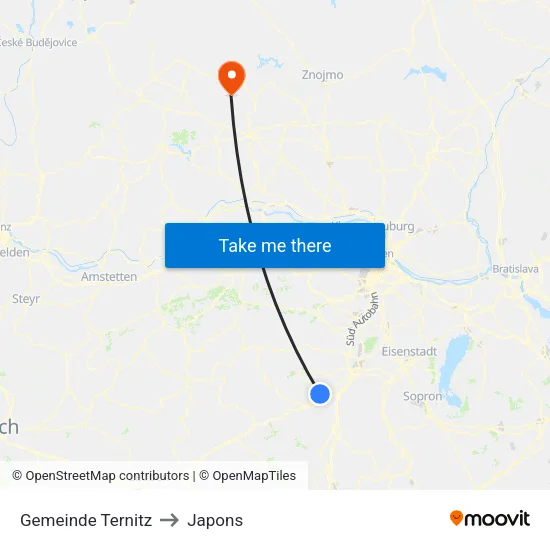Gemeinde Ternitz to Japons map