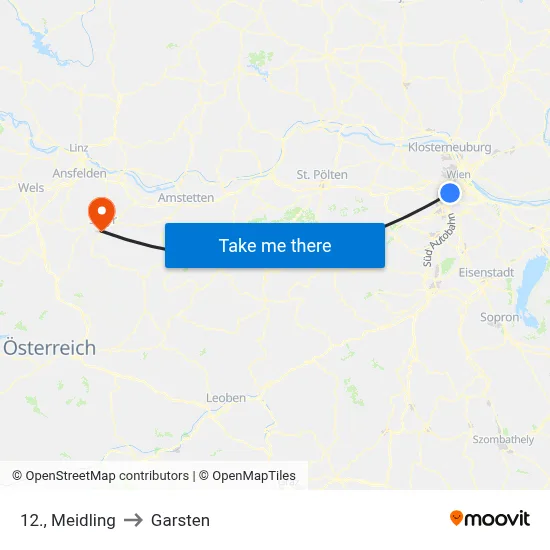 12., Meidling to Garsten map