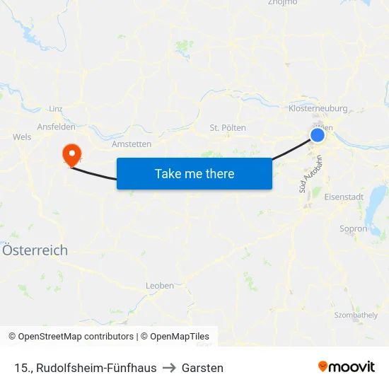 15., Rudolfsheim-Fünfhaus to Garsten map