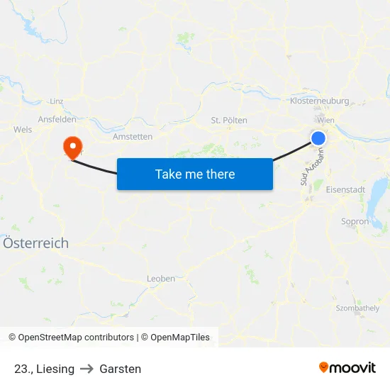 23., Liesing to Garsten map