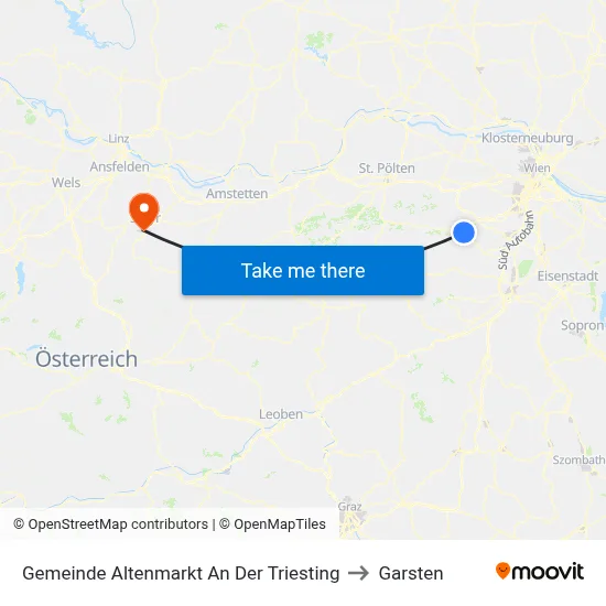 Gemeinde Altenmarkt An Der Triesting to Garsten map
