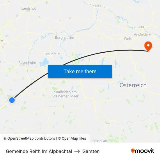 Gemeinde Reith Im Alpbachtal to Garsten map