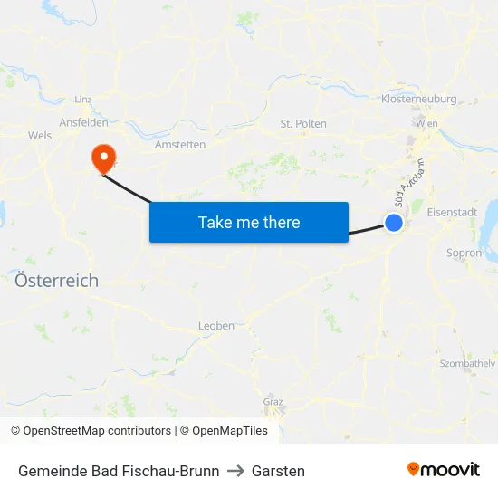 Gemeinde Bad Fischau-Brunn to Garsten map