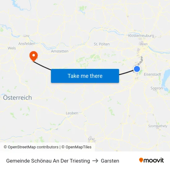 Gemeinde Schönau An Der Triesting to Garsten map