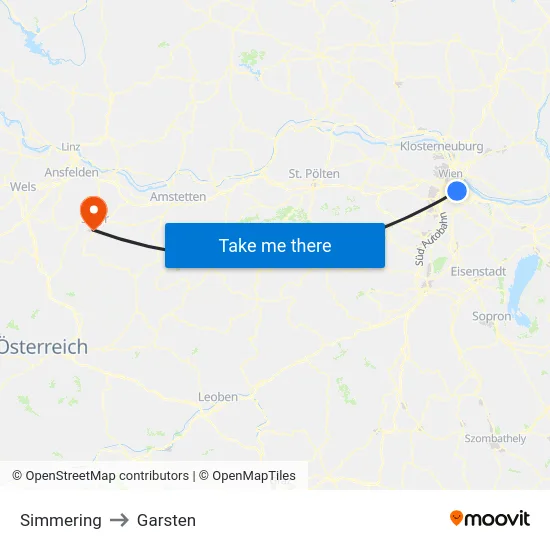 Simmering to Garsten map