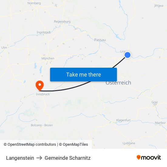 Langenstein to Gemeinde Scharnitz map