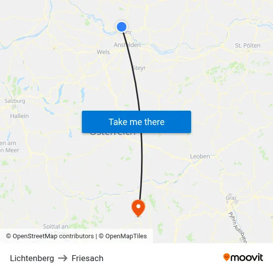 Lichtenberg to Friesach map