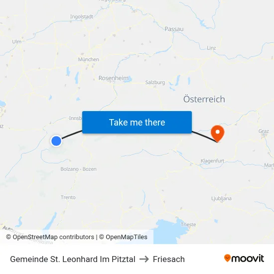 Gemeinde St. Leonhard Im Pitztal to Friesach map