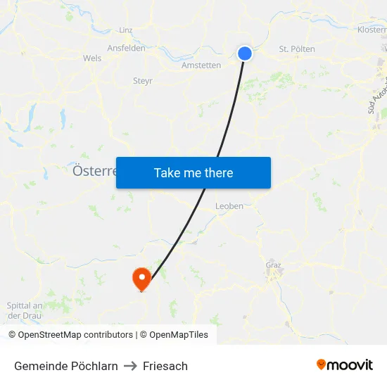 Gemeinde Pöchlarn to Friesach map