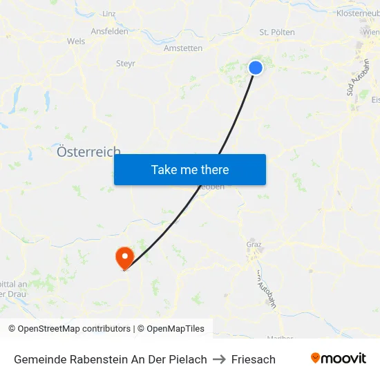 Gemeinde Rabenstein An Der Pielach to Friesach map