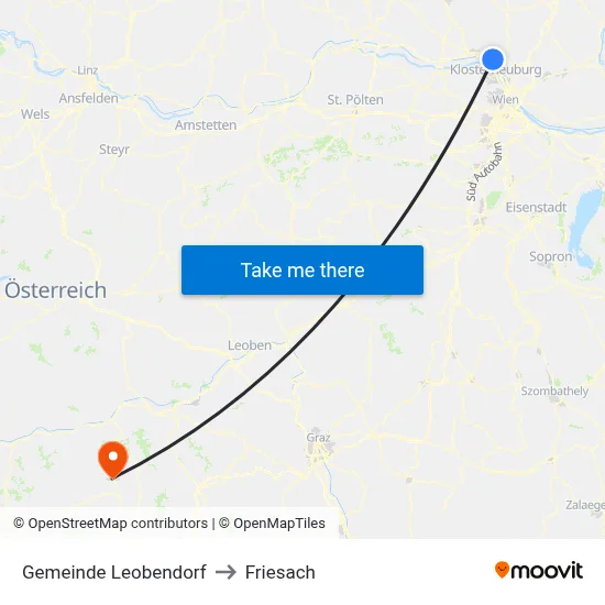 Gemeinde Leobendorf to Friesach map