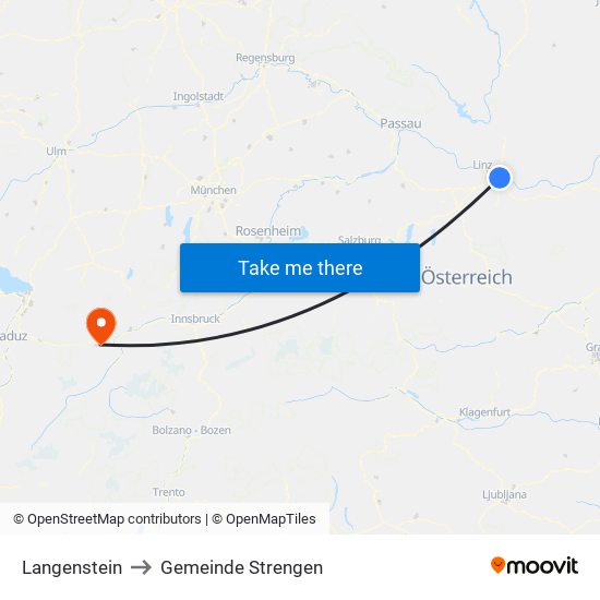 Langenstein to Gemeinde Strengen map