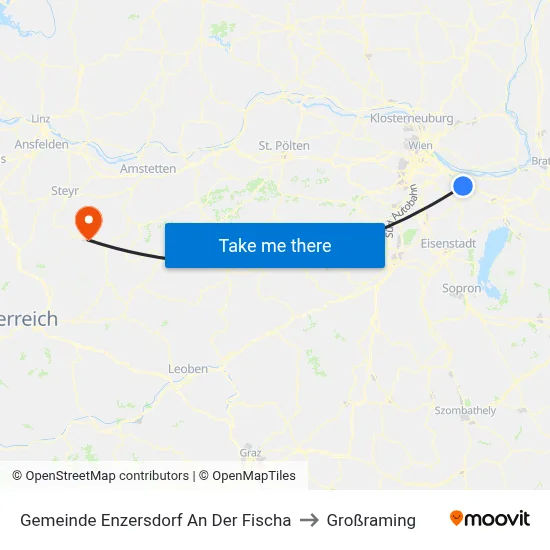 Gemeinde Enzersdorf An Der Fischa to Großraming map